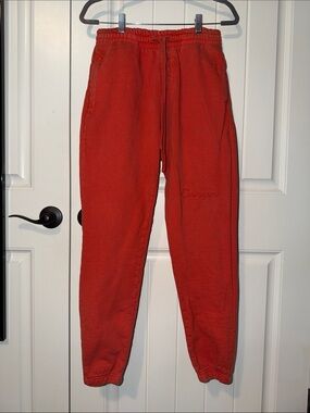Civil Regime Red Vintage Wash Sweatpants Size S